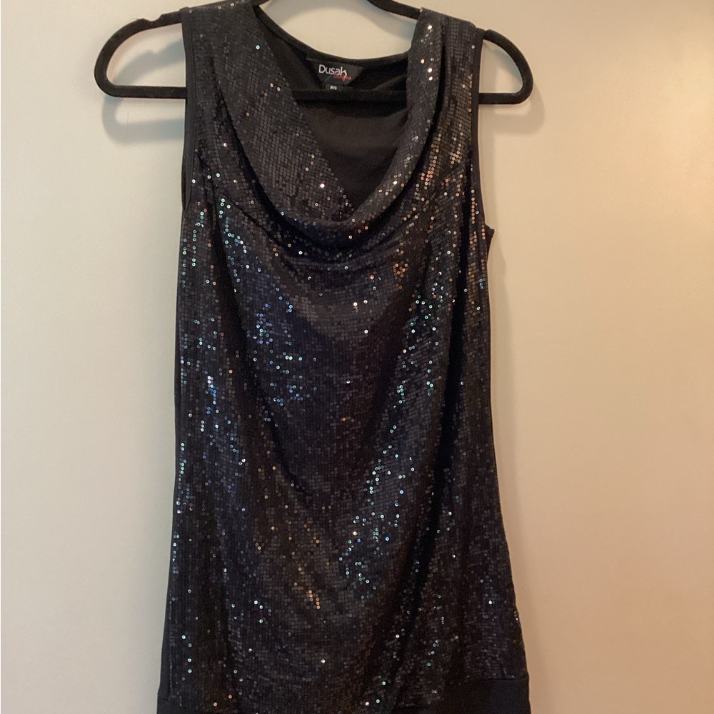 Black sequined dress